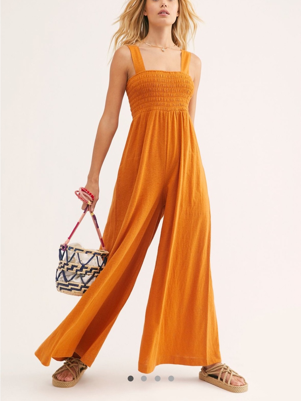 Free People Beach Homecoming Jumper rustic mango